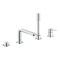 Grohe 4-Hole Single-Handle Deck Mount Roman Tub Faucet With 1.75 Gpm Hand Shower, Gray 19577A01 - alternate 5